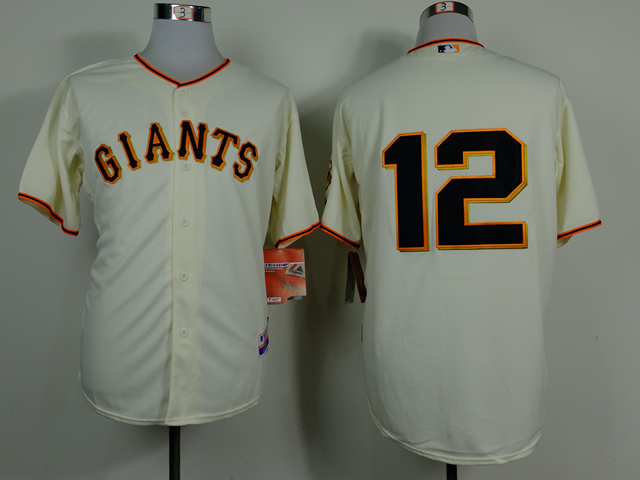 Giants #12 Joe Panik Cream Home Cool Base Stitched MLB Jersey